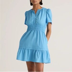 Quince Sky Blue Mini Dress